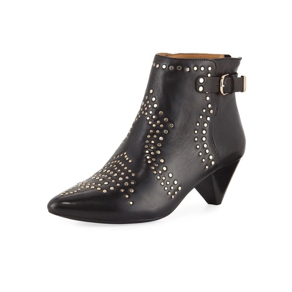 Joie Bickson Studded Black Leather Booties - Picture 3 of 9